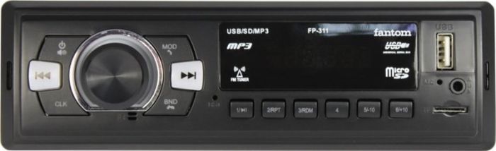 Автомагнитола "FANTOM" FP-312 красная подсветка (BlueTooth) microSD